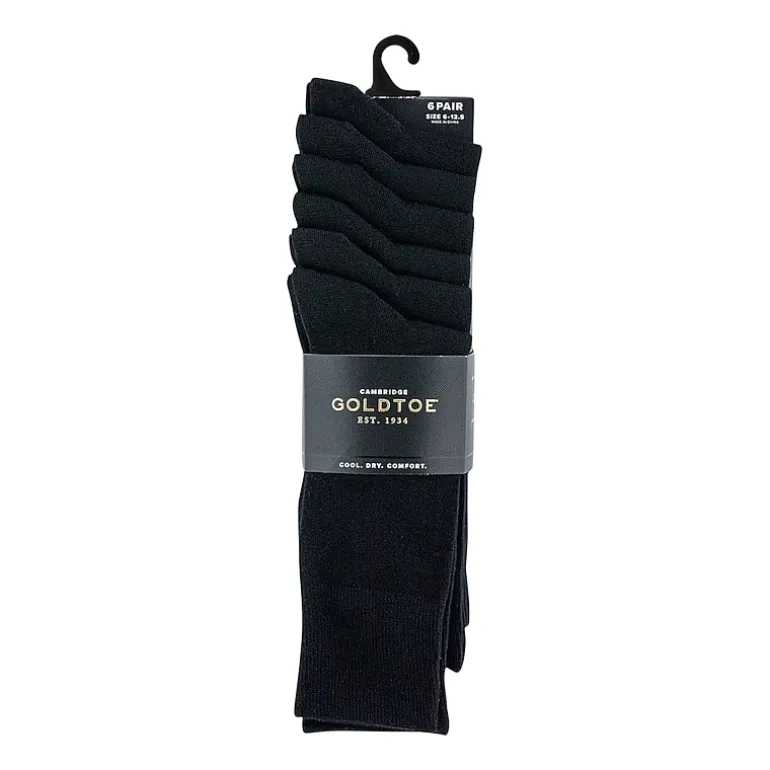 Gold Toe Cambridge Mens 6 Pair Crew Socks