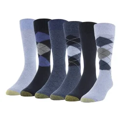 Gold Toe Campbell Mens 6 Pair Crew Socks