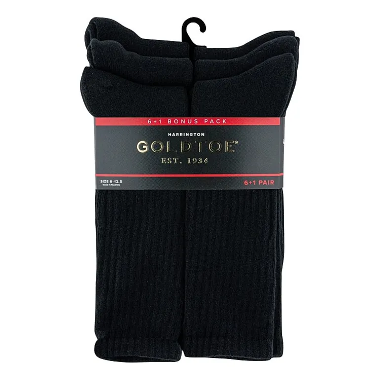 Gold Toe Harrington Bonus Pack Mens 7 Pair Crew Socks