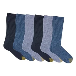 Gold Toe Harrington Mens 6 Pair Crew Socks