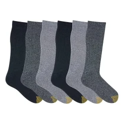 Gold Toe Harrington Mens 6 Pair Crew Socks