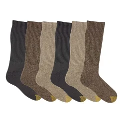 Gold Toe Harrington Mens 6 Pair Crew Socks