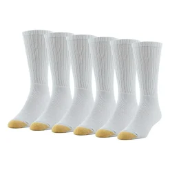 Gold Toe Harrington Mens 6 Pair Crew Socks