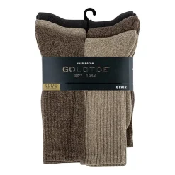 Gold Toe Harrington Mens 6 Pair Big and Tall Crew Socks
