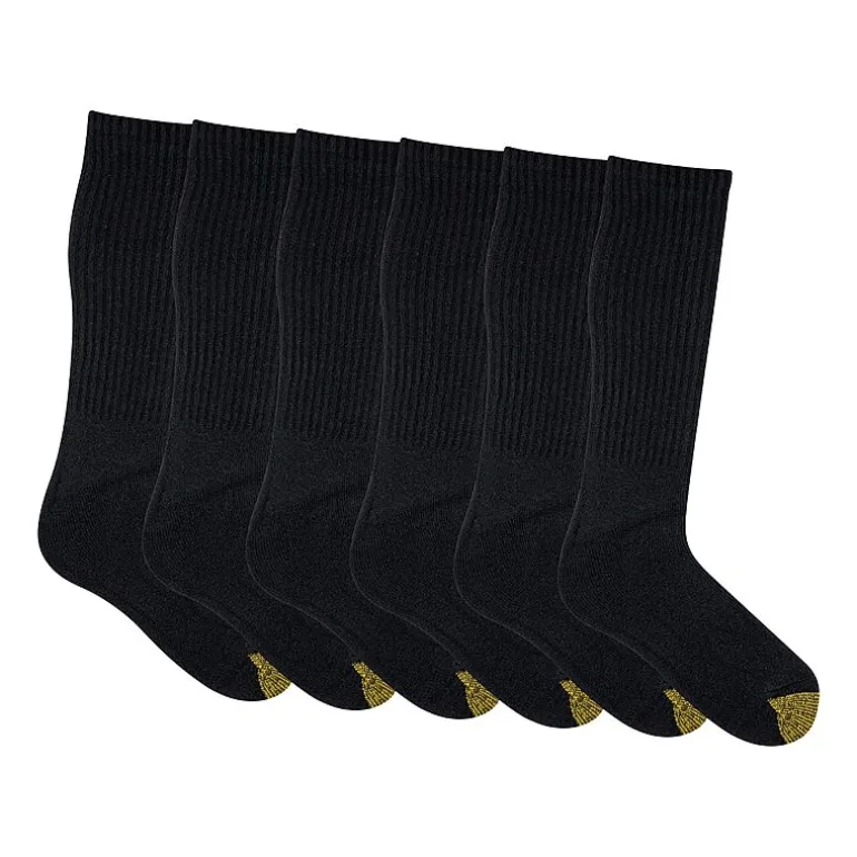Gold Toe Harrington Mens 6 Pair Big and Tall Crew Socks
