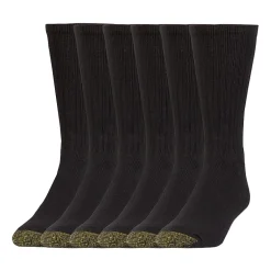 Gold Toe Harrington Mens 6 Pair Big and Tall Crew Socks