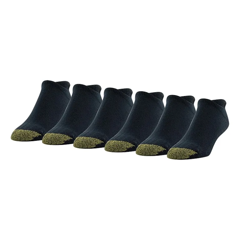 Gold Toe Heel Tab Mens Multi-Pack 6 Pair No Show Socks