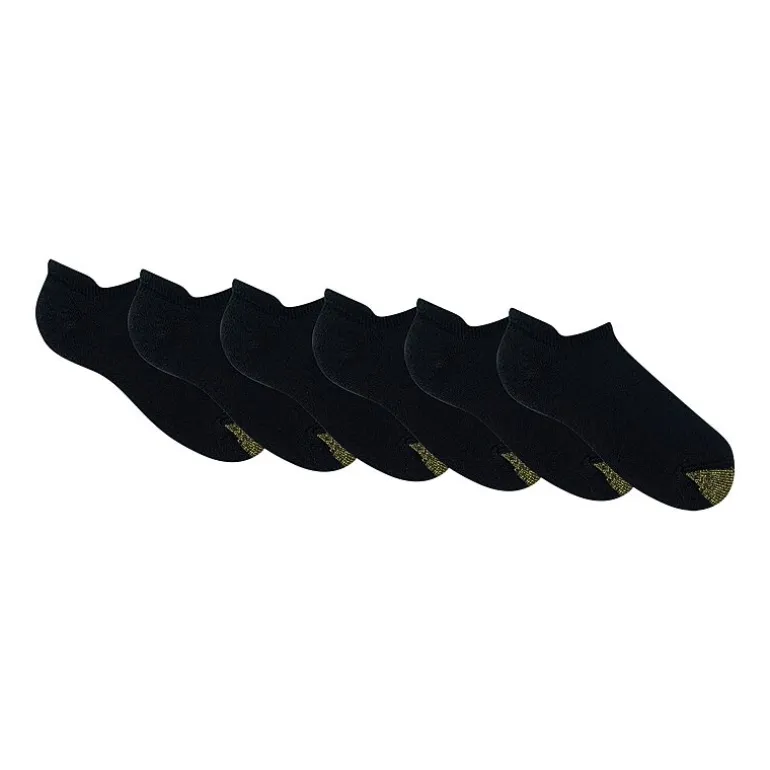 Gold Toe Heel Tab Mens Multi-Pack 6 Pair No Show Socks