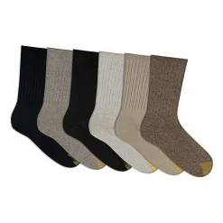 Gold Toe Ribbed Womens 6 Pair Crew Socks