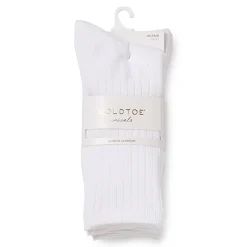 Gold Toe Ribbed Womens 6 Pair Crew Socks