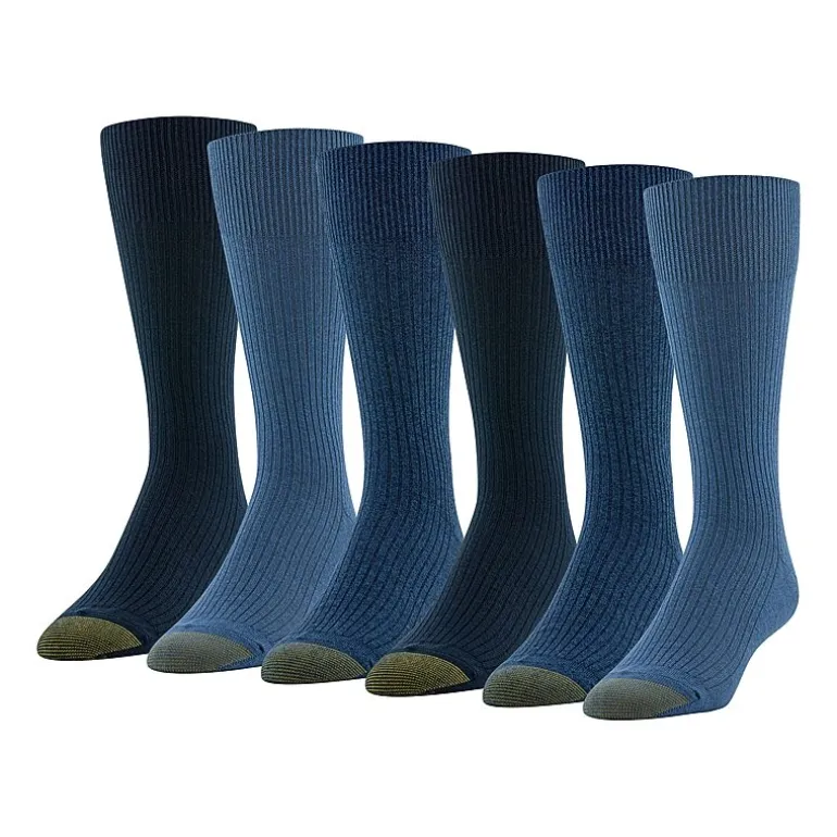 Gold Toe Stanton Mens 6 Pair Crew Socks