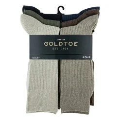 Gold Toe Stanton Mens 6 Pair Crew Socks