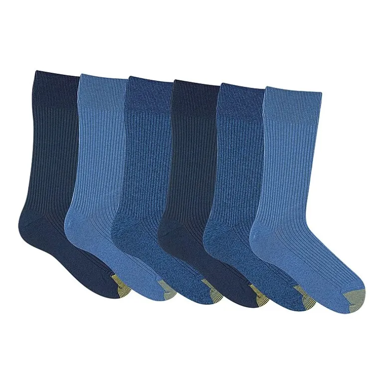 Gold Toe Stanton Mens 6 Pair Crew Socks