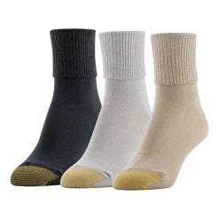 Gold Toe Ultra Soft Womens Multi-Pack 3 Pair Turncuff Socks