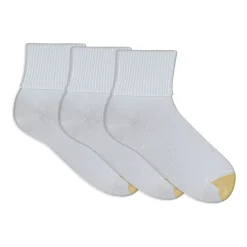 Gold Toe Ultra Soft Womens Multi-Pack 3 Pair Turncuff Socks