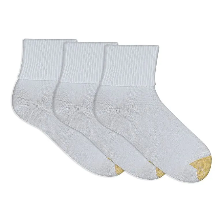 Gold Toe Ultra Soft Womens Multi-Pack 3 Pair Turncuff Socks