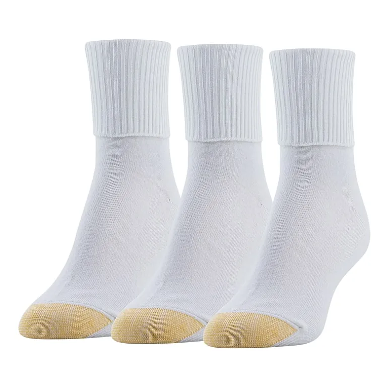 Gold Toe Ultra Soft Womens Multi-Pack 3 Pair Turncuff Socks