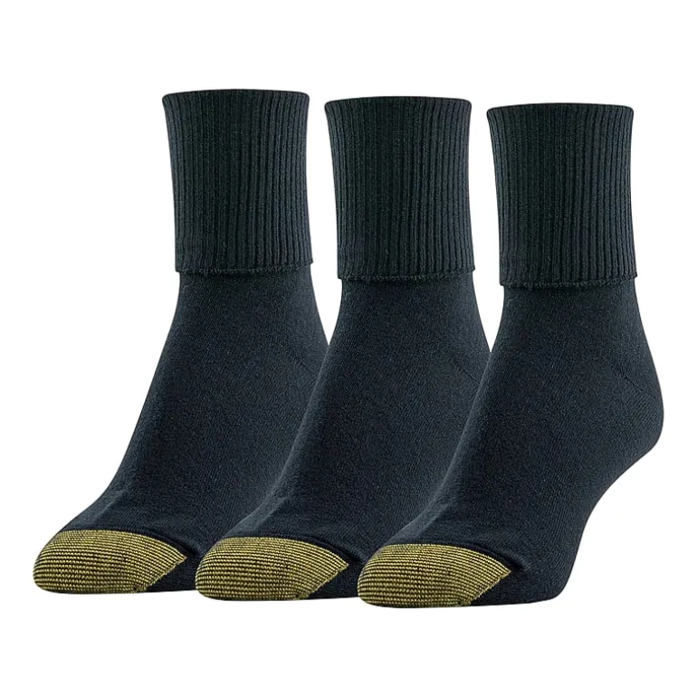 Gold Toe Ultra Soft Womens Multi-Pack 3 Pair Turncuff Socks