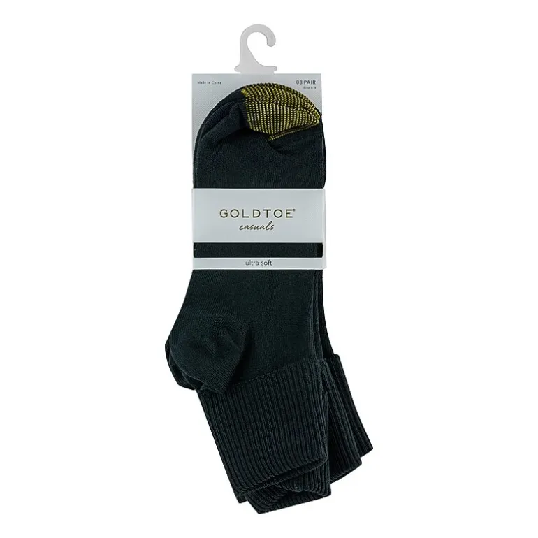Gold Toe Ultra Soft Womens Multi-Pack 3 Pair Turncuff Socks