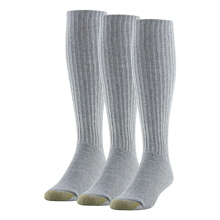 Gold Toe Ultra Tec Mens Breathable Multi-Pack 3 Pair Over the Calf Socks