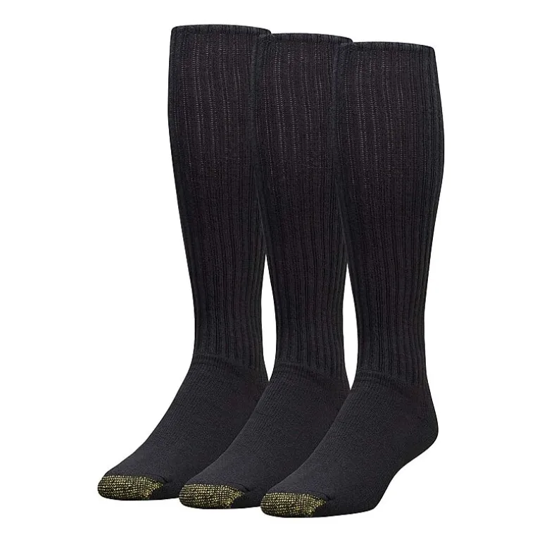 Gold Toe Ultra Tec Mens Breathable Multi-Pack 3 Pair Over the Calf Socks