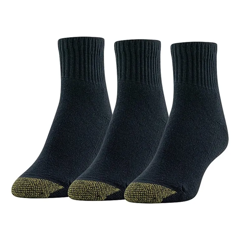 Gold Toe Ultra Tec Womens Multi-Pack 3 Pair Quarter Ankle Socks