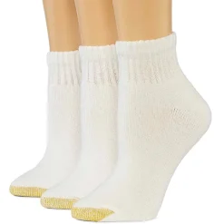 Gold Toe Ultra Tec Womens Multi-Pack 3 Pair Quarter Ankle Socks