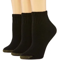 Gold Toe Ultra Tec Womens Multi-Pack 3 Pair Quarter Ankle Socks