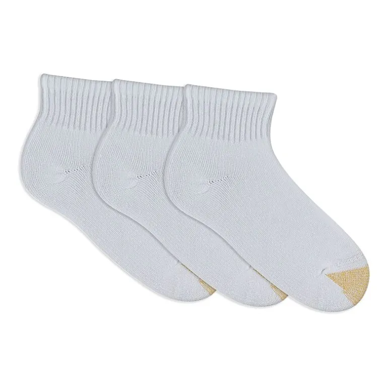 Gold Toe Ultra Tec Womens Multi-Pack 3 Pair Quarter Ankle Socks