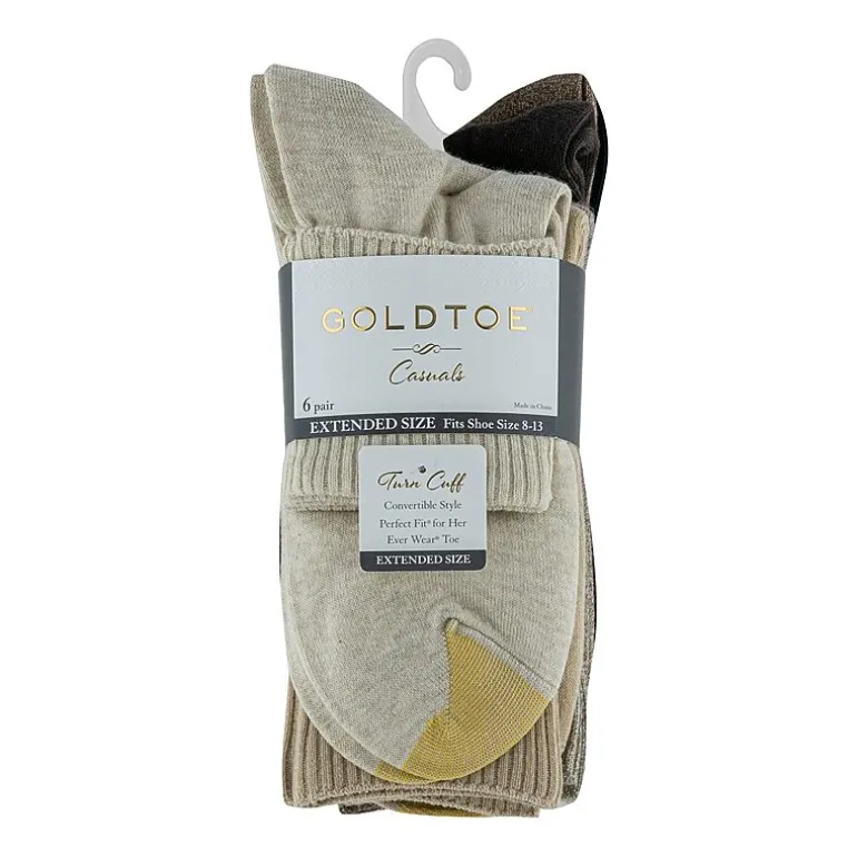 Gold Toe Womens 6 Pair Turncuff Socks