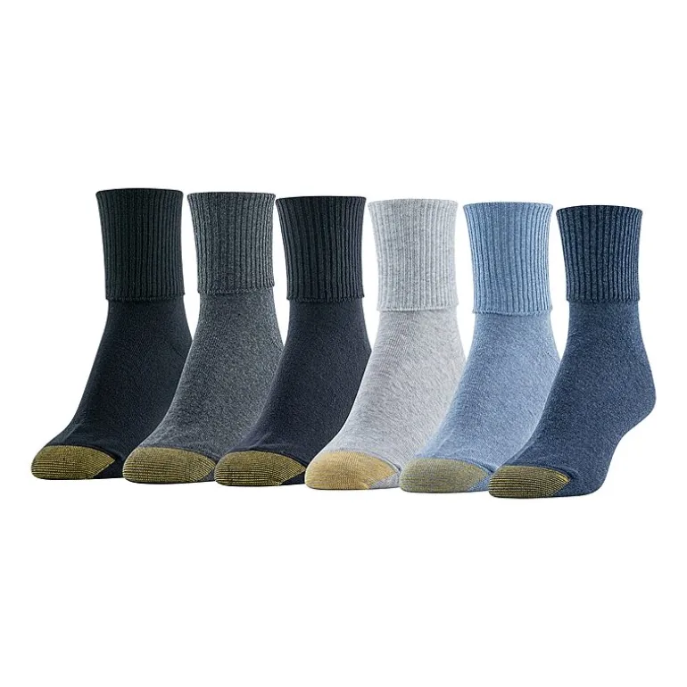 Gold Toe Womens 6 Pair Turncuff Socks