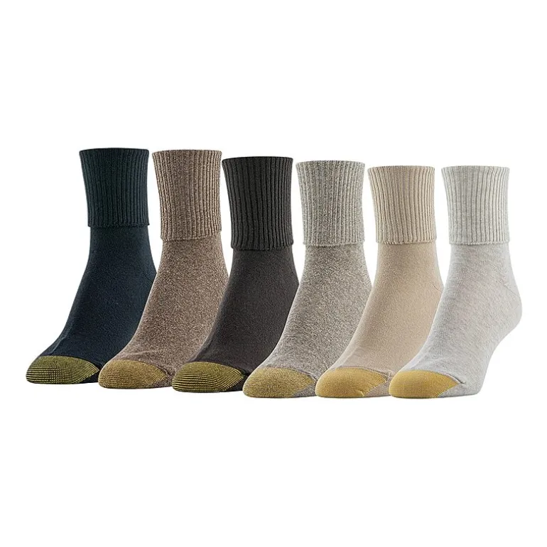 Gold Toe Womens 6 Pair Turncuff Socks