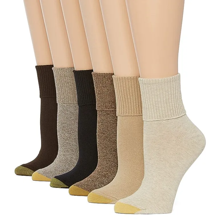 Gold Toe Womens 6 Pair Turncuff Socks