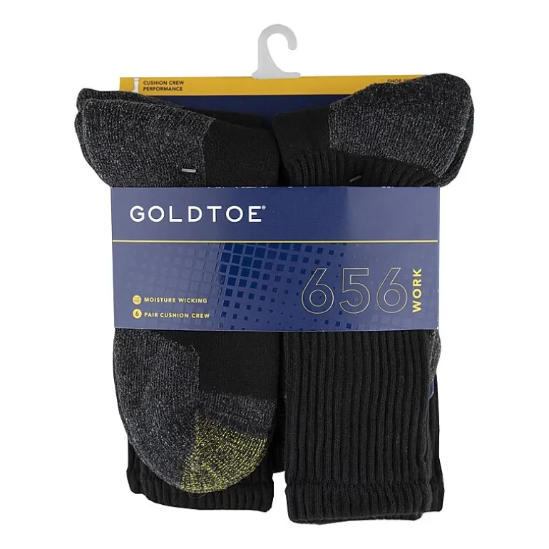 Gold Toe Work Mens 6 Pair Crew Socks