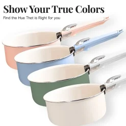 Gotham Steel Ceramic 18-pc. Non-Stick Cookware Set with Detachable Handles