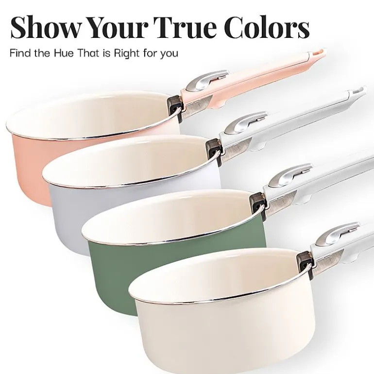 Gotham Steel Ceramic 18-pc. Non-Stick Cookware Set with Detachable Handles