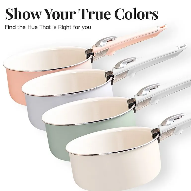 Gotham Steel Ceramic 18-pc. Non-Stick Cookware Set with Detachable Handles