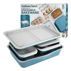 Gotham Steel Nonstick Stackable 6-pc. Bakeware Set
