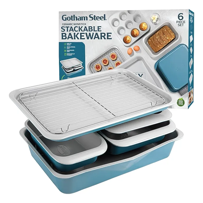 Gotham Steel Nonstick Stackable 6-pc. Bakeware Set