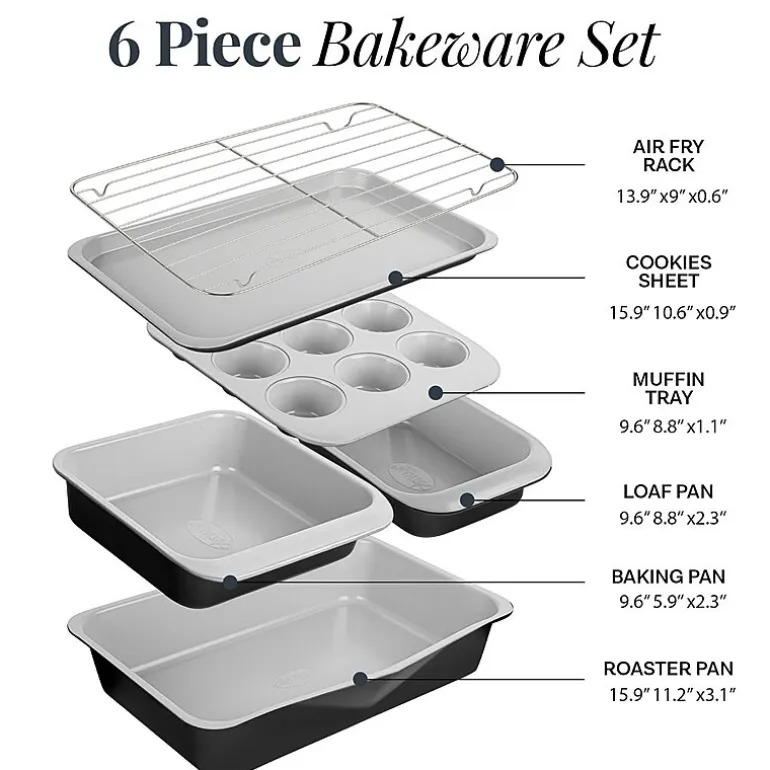 Gotham Steel Nonstick Stackable 6-pc. Bakeware Set