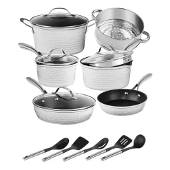 Granitestone Charleston Collection Hammered 15-pc. Non-Stick Cookware Set