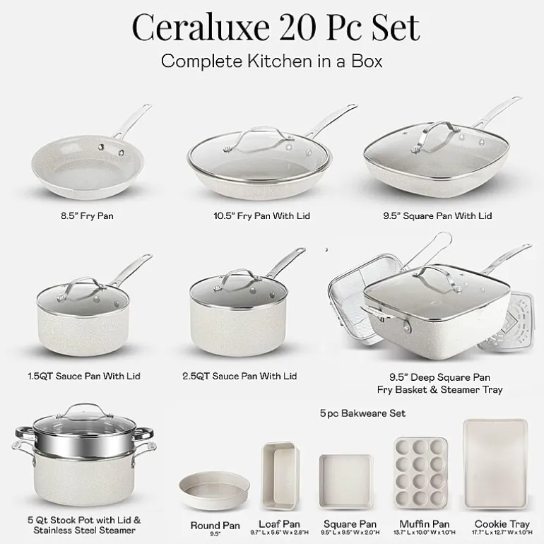 Granitestone 20-pc. Non-Stick Cookware Set