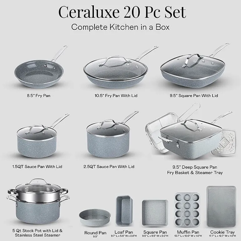 Granitestone 20-pc. Non-Stick Cookware Set