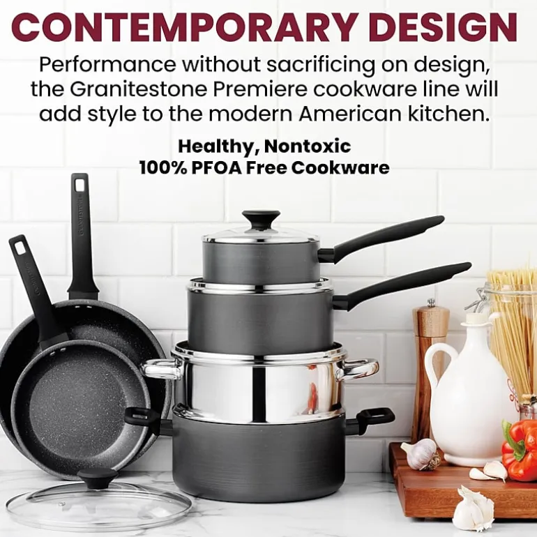 Granitestone Pro Premier 13-pc. Non-Stick Hard Anodized Cookware Set