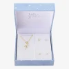 Gratitude & Grace Girls Glass 14K Gold Over Brass Cross 3-pc. Jewelry Set
