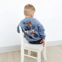 Grayson Little Toddler Boys Crew Neck Long Sleeve Hot Wheels Sweatshirt