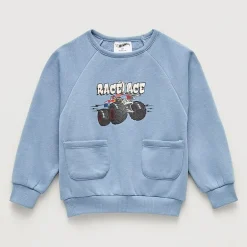 Grayson Little Toddler Boys Crew Neck Long Sleeve Hot Wheels Sweatshirt