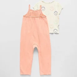 Grayson Little Toddler Girls Crew Neck Short Sleeve Romper Set