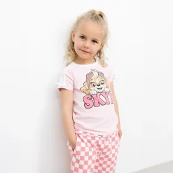 Grayson Little Toddler Girls Crew Neck Short Sleeve Relaxed Fit Paw Patrol Graphic T-Shirt