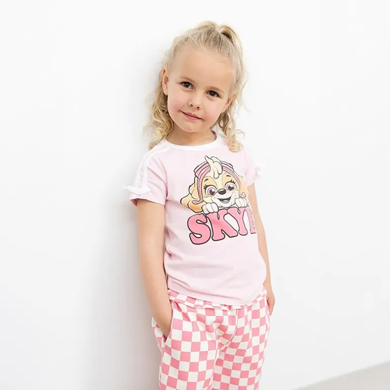 Grayson Little Toddler Girls Crew Neck Short Sleeve Relaxed Fit Paw Patrol Graphic T-Shirt